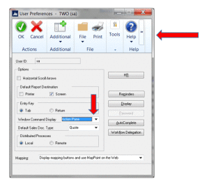 How to restore the toolbar to its original version - Modifying the menu bar (ribbon) in Dynamics GP